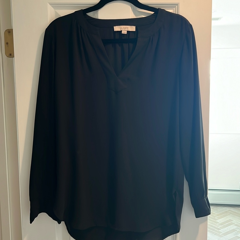 Loft black blouse